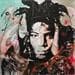 Painting Basquiat by Mestres Sergi | Painting Pop art Mixed Portrait Pop icons