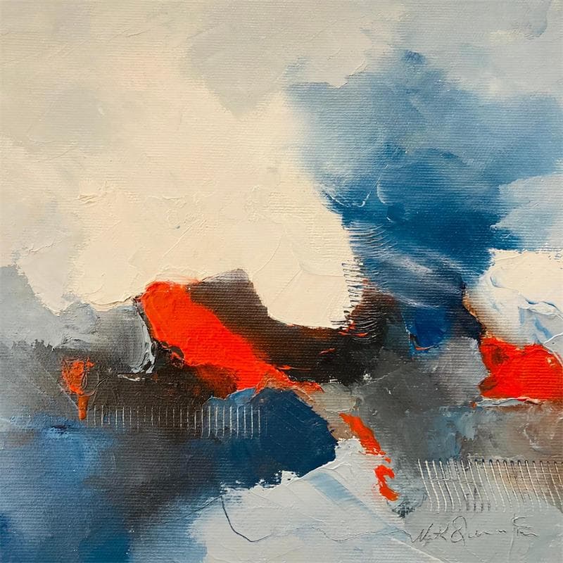 Painting S'inventer une histoire by Dumontier Nathalie | Painting Abstract Minimalist Oil