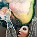 Gemälde Space-mermaid von Doudoudidon | Gemälde Art brut Alltagsszenen
