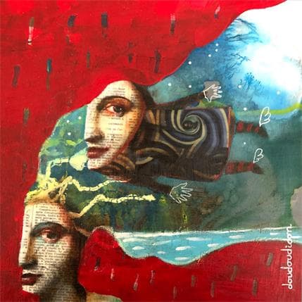 Painting j'imagine l'autre chemin by Doudoudidon | Painting Raw art Mixed Life style