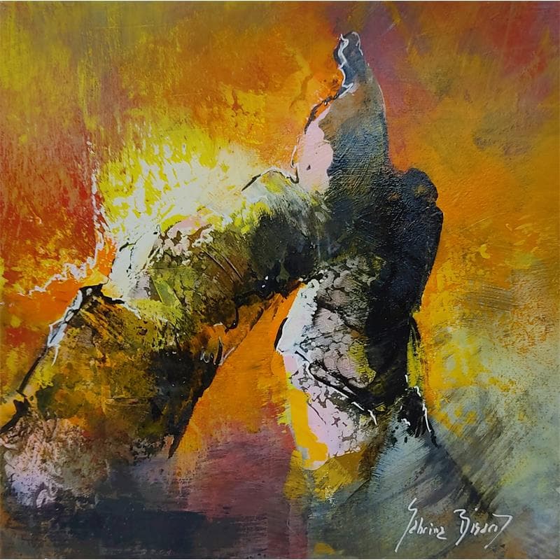 Painting M 1611 by Sabrina Bisard | Painting Abstract Mixed Life style