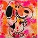 Peinture Snoopy happy par Kikayou | Tableau Pop-art Icones Pop