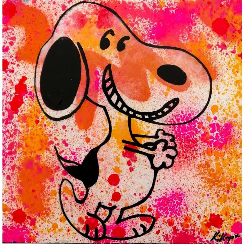 Painting Snoopy happy by Kikayou | Painting Pop art Pop icons