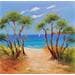 Peinture Petite plage secrète par Lyn | Tableau Figuratif Paysages Huile