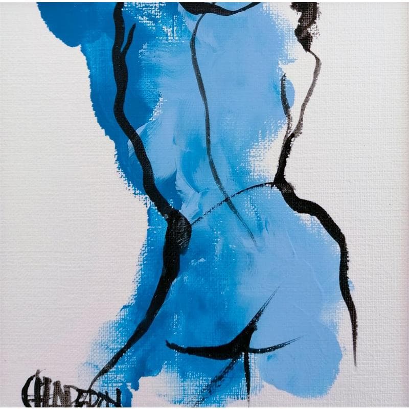 Painting Mon refuge 6 by Chaperon Martine | Painting Figurative Acrylic Nude