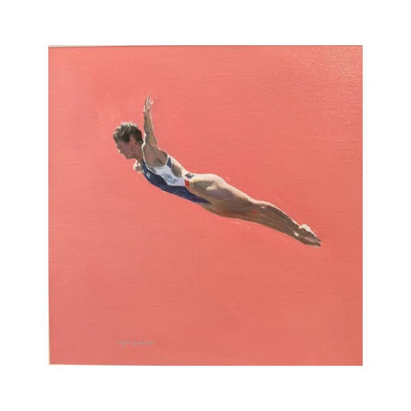 Painting Jumping 5 by Castignani Sergi | Painting Figurative Acrylic Landscapes