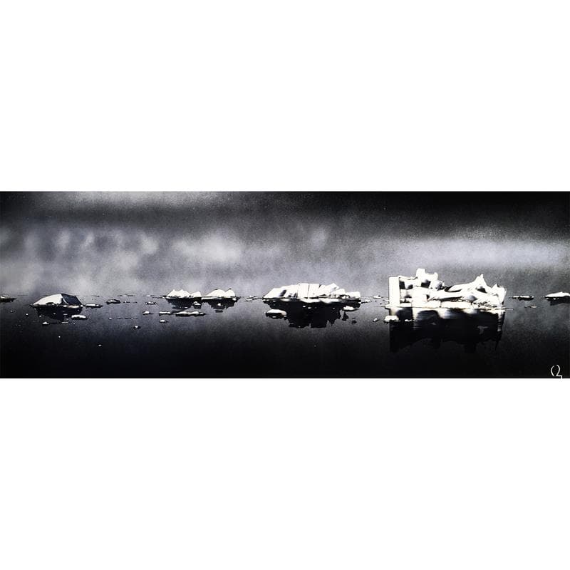 Peinture Frozen Throne par Rey Julien | Tableau Figuratif Mixte Paysages noir & blanc