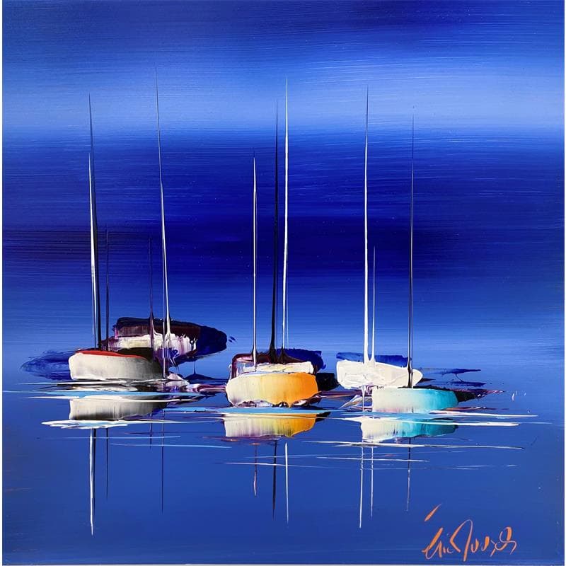 Painting Voyage en outremer by Munsch Eric | Painting Abstract Marine Wood Oil