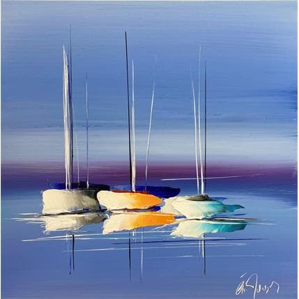 Painting Bout d'océan by Munsch Eric | Painting Abstract Oil Marine