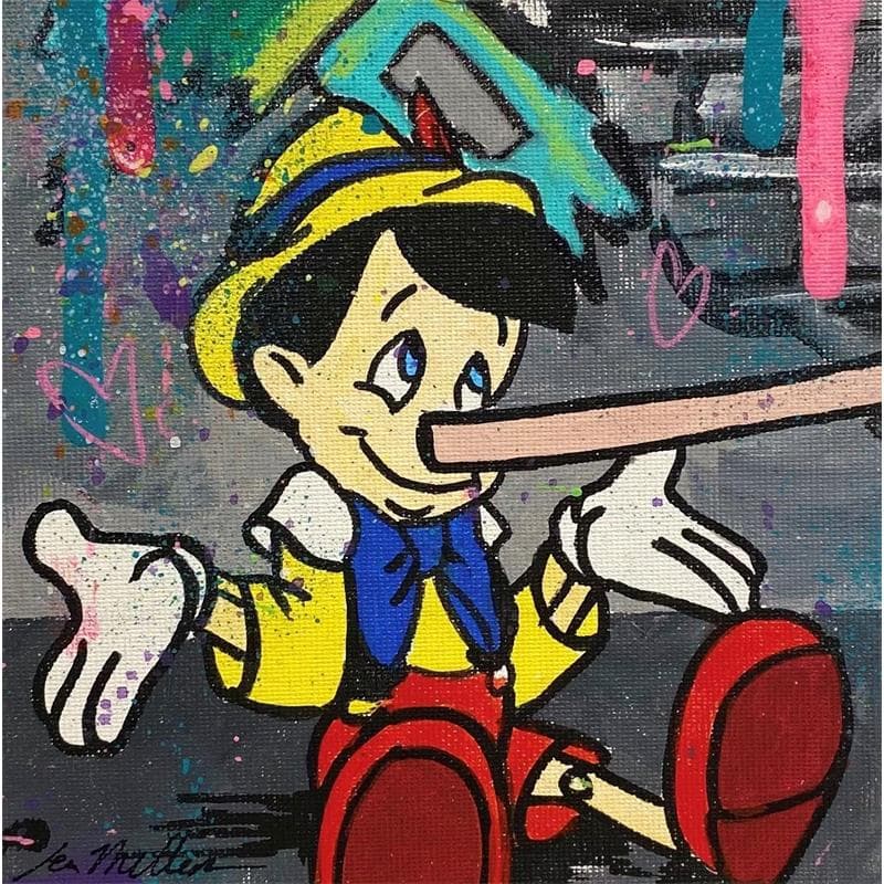 Peinture Pinocchio par Miller Jen  | Tableau Street Art Icones Pop