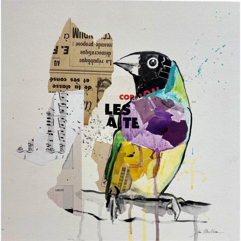 Painting Birdie by Miller Jen  | Painting Street art Animals