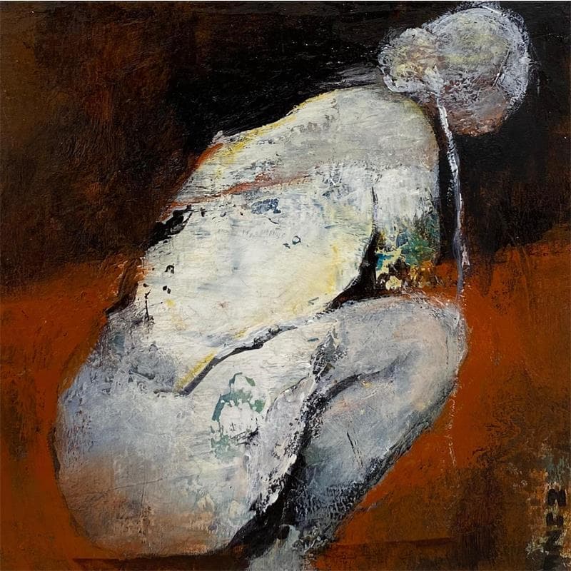 Painting Danseuse accroupie by Muze | Painting Figurative Nude Oil