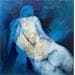 Painting Dans la nuit by Muze | Painting Figurative Nude Oil