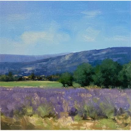 Painting Lavandes, Chemin des Puys by Giroud Pascal | Painting