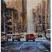 Peinture CITY 37 par Castellon Richell | Tableau Figuratif Huile Vues urbaines