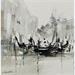 Gemälde Gondoles von Poumelin Richard | Gemälde Figurativ Landschaften Alltagsszenen Öl Acryl