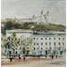 Peinture Lyon avec sa basilique, Notre Dame de Fourvière par Poumelin Richard | Tableau Figuratif Acrylique Vues urbaines