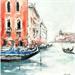 Gemälde Venise au matin von Poumelin Richard | Gemälde Figurativ Urban Alltagsszenen Öl Acryl