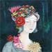 Painting A fleur de peau 2 by Rebeyre Catherine | Painting Naive art Portrait Acrylic