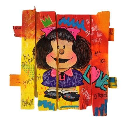 Peinture Mafalda par Molla Nathalie  | Tableau Pop Art Mixte icones Pop