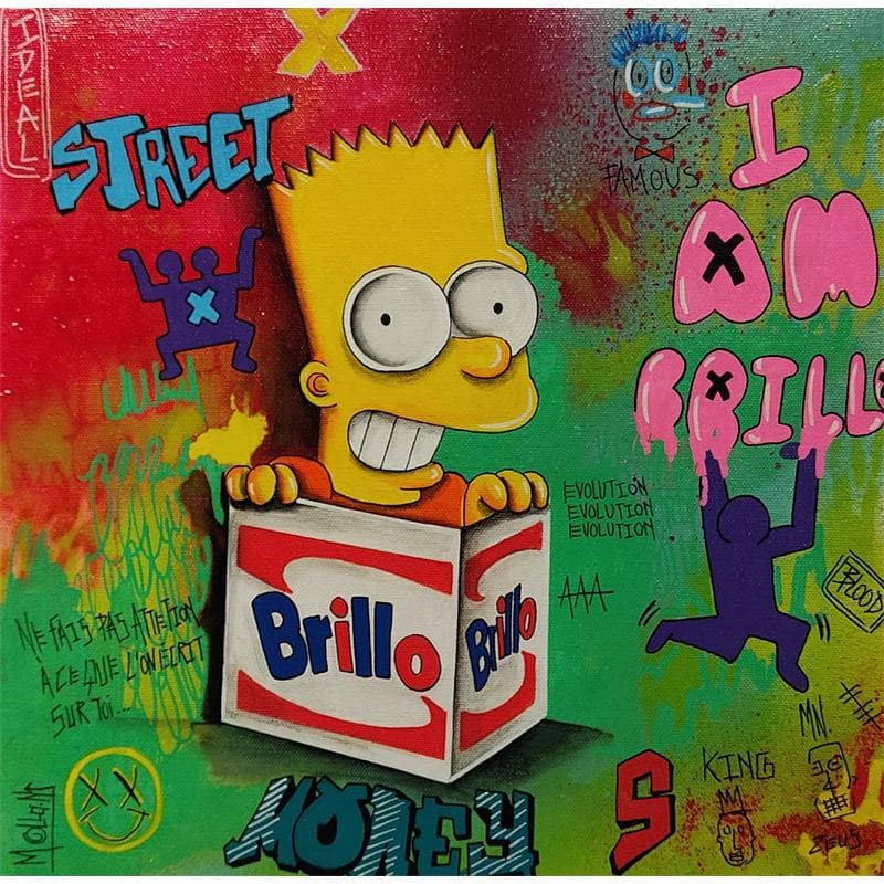 Painting Je suis brillo by Molla Nathalie  | Painting Pop art Street art Mixed Pop icons