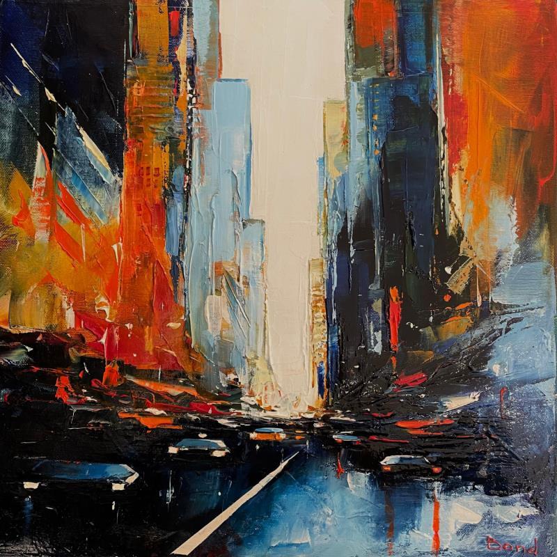 Painting The pyromaniac city by Bond Tetiana | Painting Figurative Urban Oil