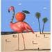 Painting Flamant rose by Lionnet Pascal | Painting Surrealist Acrylic Animals