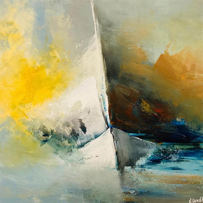Gemälde Dreamboat 6 von Lundh Jonas | Gemälde Figurativ Acryl Marine