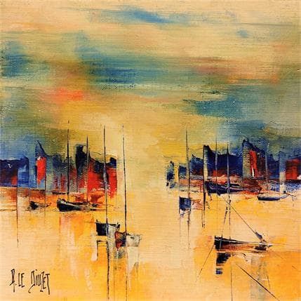 Painting Composition Marine 7/25 by Le Diuzet Albert | Painting Figurative Oil Landscapes, Pop icons, Urban