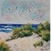 Gemälde Dunes et mouettes 4 von Lallemand Yves | Gemälde Figurativ Landschaften Marine Acryl