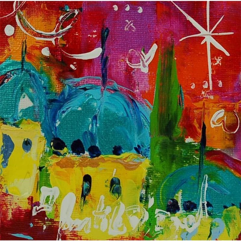 Painting week end à Rome by Bastide d´Izard Armelle | Painting Abstract Acrylic