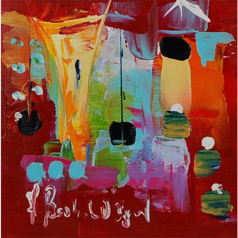 Painting Comme une coupe de champagne by Bastide d´Izard Armelle | Painting Abstract Acrylic