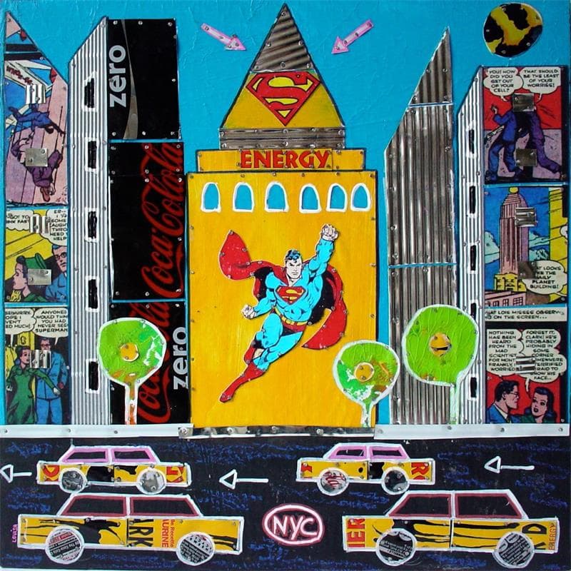 Painting Kryptonien by Lovisa | Painting Pop-art Pop icons