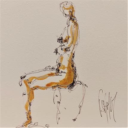 Painting Pascale by Sahuc François | Painting Figurative Mixed Nude, Pop icons