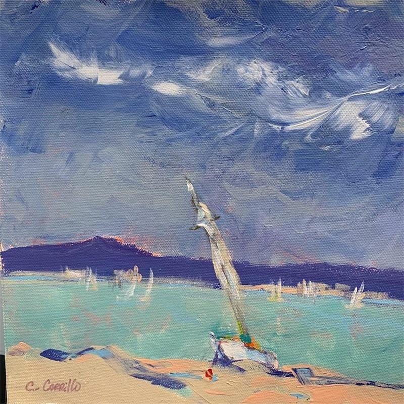 Painting Cool Breezes by Carrillo Cindy  | Painting Figurative Oil Marine