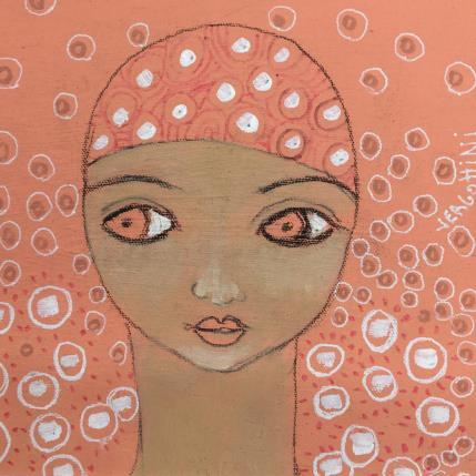 Peinture Mujer y rosas par Vergottini Paola | Tableau Art naïf Acrylique Scènes de vie