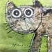 Painting Cat by Maury Hervé | Painting Naive art Animals