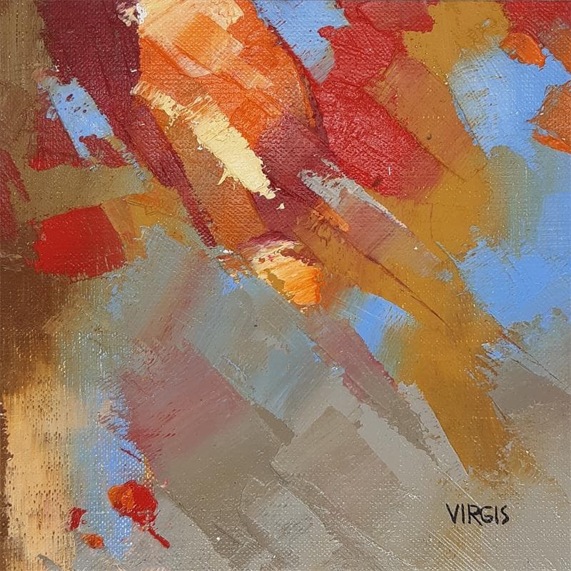 Painting Evening sky by Virgis | Painting Abstract Oil Minimalist