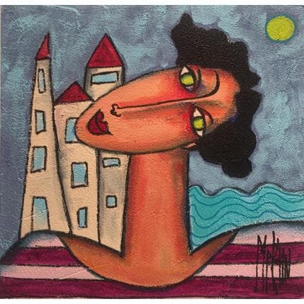 Painting Belle vie by Kuhn Marie Pierre | Painting Naive art Acrylic Portrait
