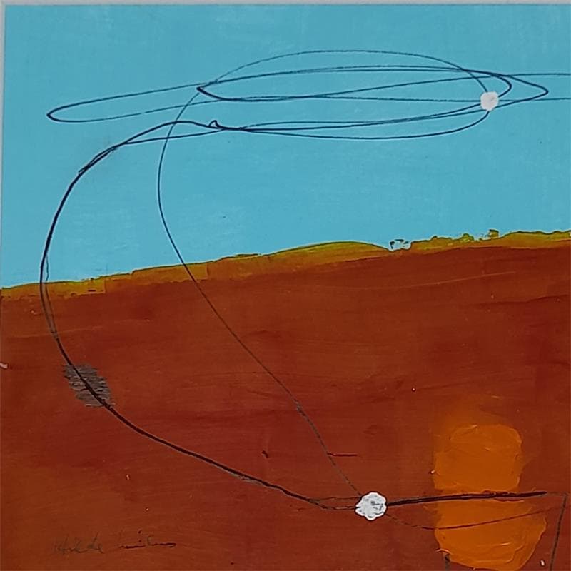 Peinture PM 4 par Wilms Hilde | Tableau Abstrait Mixte minimaliste