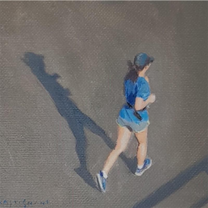Painting Runner 1 by Castignani Sergi | Painting Figurative Life style Oil