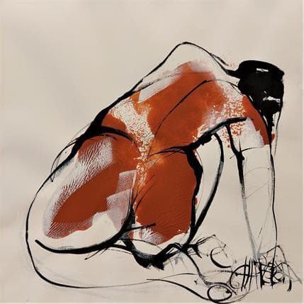 Painting Terre by Chaperon Martine | Painting Figurative Acrylic Nude