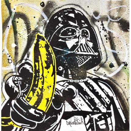 Painting Dark Vador banana by Cornée Patrick | Painting Pop art Mixed Pop icons