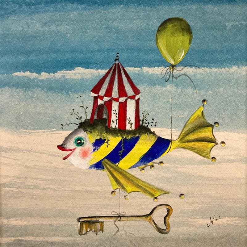 Gemälde Nature circus von Nai | Gemälde Surrealismus Acryl Pop-Ikonen
