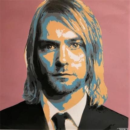 Painting Kurt Cobain by G. Carta | Painting Pop-art Acrylic, Graffiti Portrait