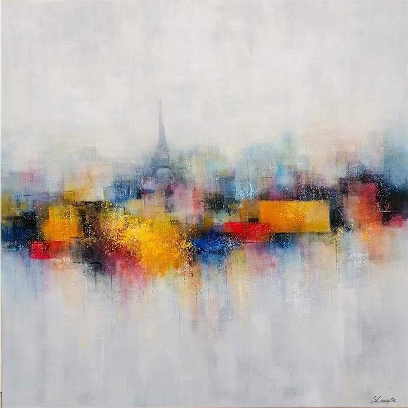 Painting Summer in Paris by Coupette Steffi | Painting Abstract Acrylic Landscapes