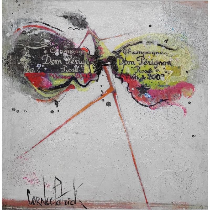 Painting Miss Dom Perignon by Cornée Patrick | Painting Pop art Acrylic