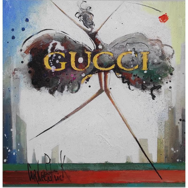 Painting I Love my Gucci Dress by Cornée Patrick | Painting Pop-art Acrylic