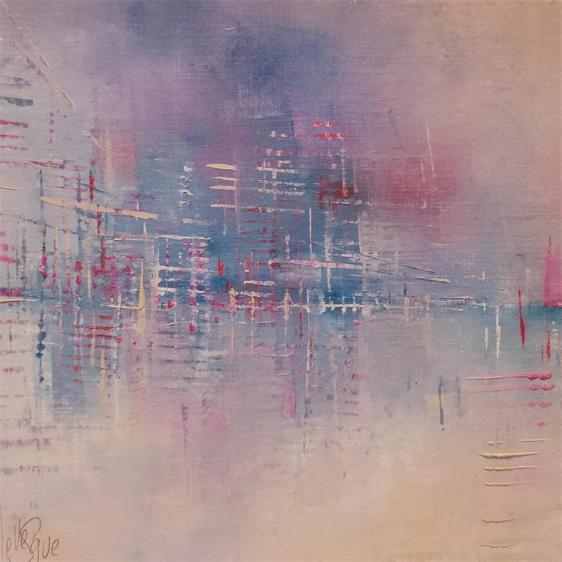 Painting La voile rose by Levesque Emmanuelle | Painting Abstract Oil Urban