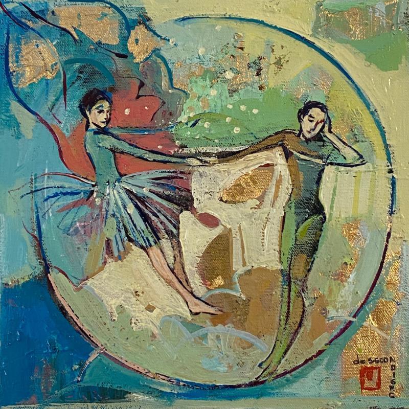 Peinture La Danse par Machi | Tableau  Acrylique, Encre, Huile
